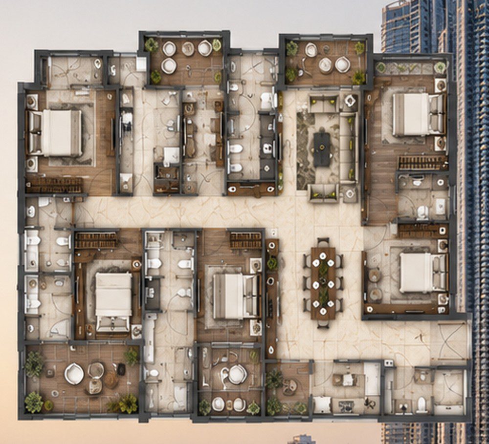 Godrej Trilogy Seafront 4 BHK Grand floor plan — approximately 2,683 to 2,773 sq ft carpet area