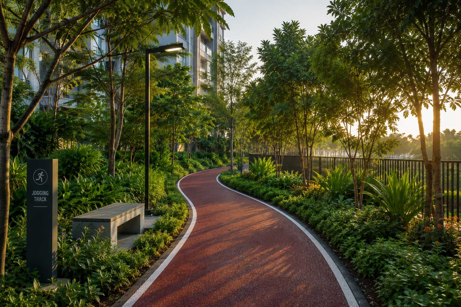 Running track at Godrej Trilogy Worli