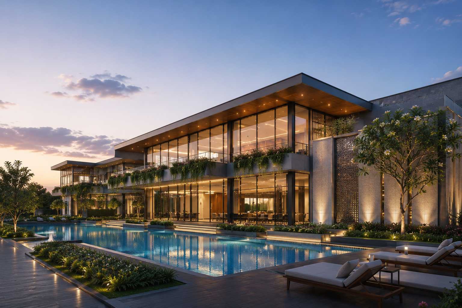Grand clubhouse at Godrej Trilogy Worli